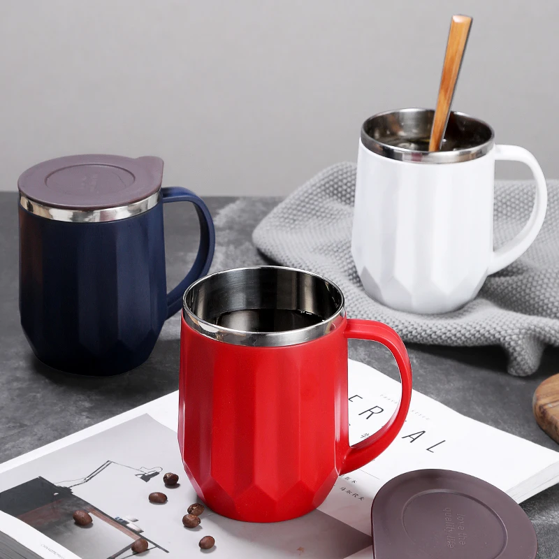 400ml stainless steel tea cup with handle office cup for tea with cover milk cup business tumbler (3)