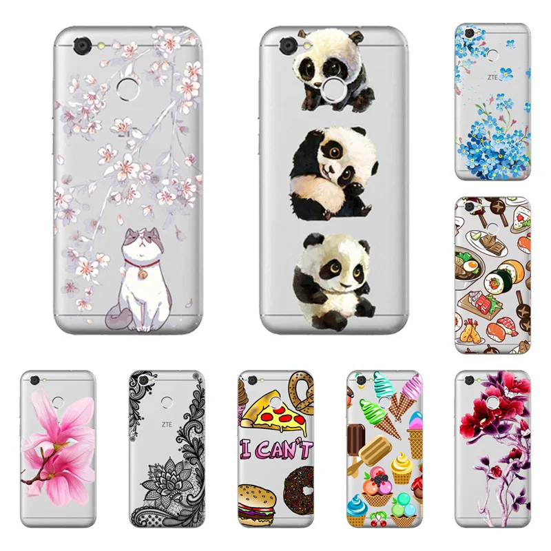 Мягкие TPU для ZTE Blade A510 a610 a601 a602 a520 a6 a910 Дело цветок крышка X3 D2 телефон защищает