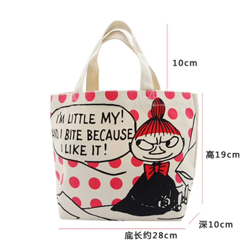 Moomin литературная Милая хлопковая Холщовая Сумка на плечо Trousse Maquillage Femme дорожный Органайзер набор