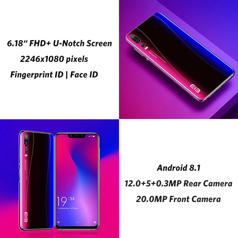 2018 original Elephone A5 smartphone P60 MT6771 Octa-Core 6.18\