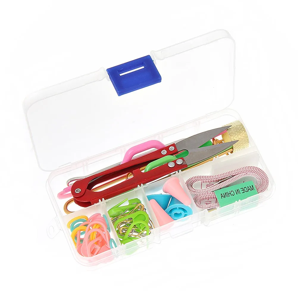 

1Set Home Knitting Accessories DIY Knitting Tools Set Crochet Hook Stitch Weave Accessories Supplied With Case Box Yarn Knit Kit