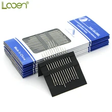 Looen 12 unids/lote hombre viejo ciego hombre agujas de punto fácil de pasar por la herramienta de bordado de costura de mano lateral DIY costura Plus(China)