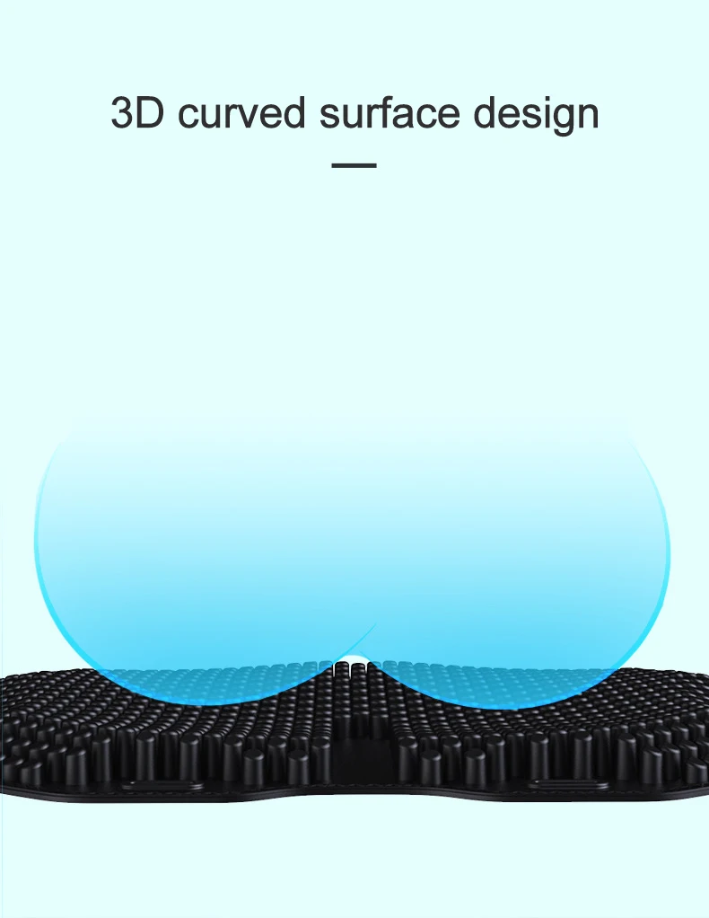 QHCP силикагель Универсальный Автомобильный Офис 3D дышащие массажные сиденья спинки подушки кресла Прохладный Mat Авто шеи столб Pad