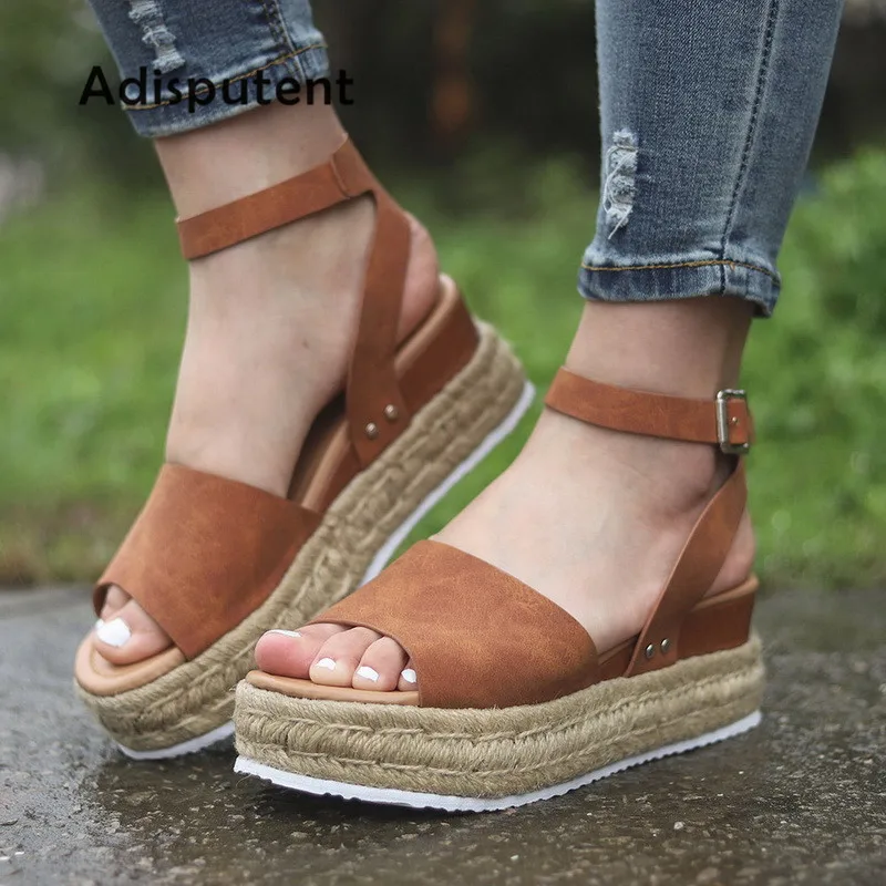 

Summer Sandals Shoes Woman 2019 Zapatos De Mujer Casual Women's Rubber Sole Studded Ankle Strap Open Toe Sandals #N