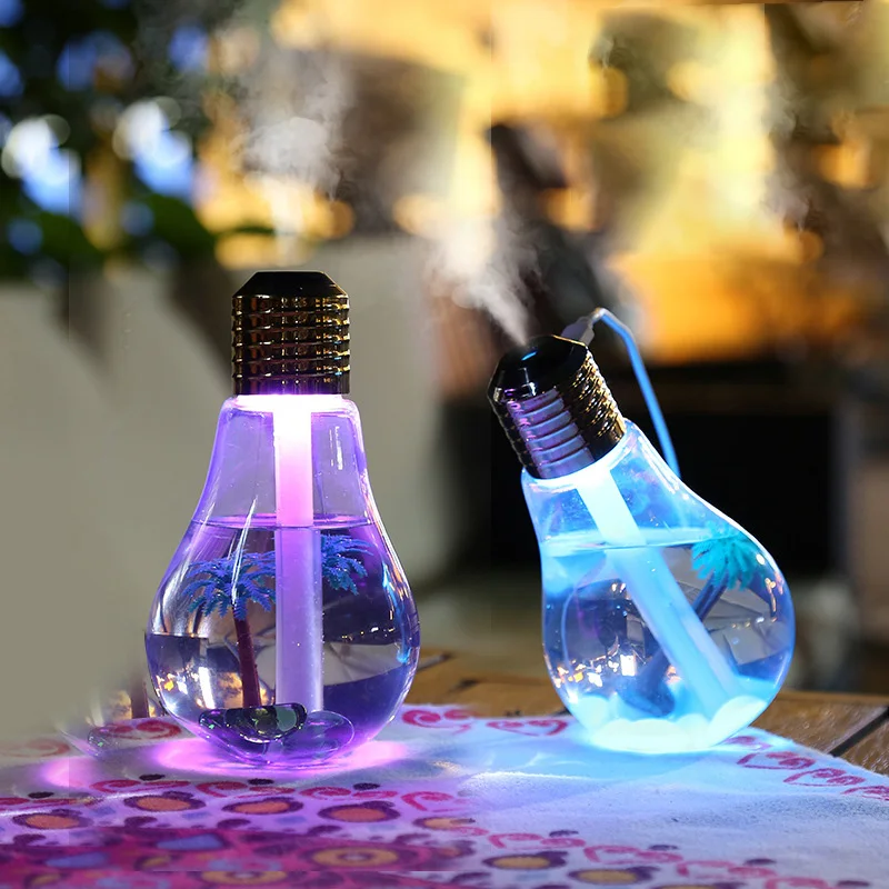 

400ml LED Lamp Air Ultrasonic Humidifier Mist Maker with LED Night Light for Home Essential Oil Diffuser Atomizer Air Freshener