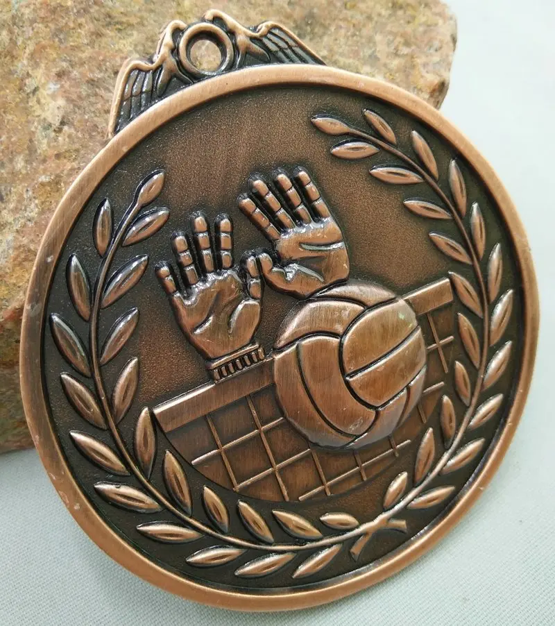 Volleyball MEDALS and brass medal for custom souvenirs kindergarten school sports game