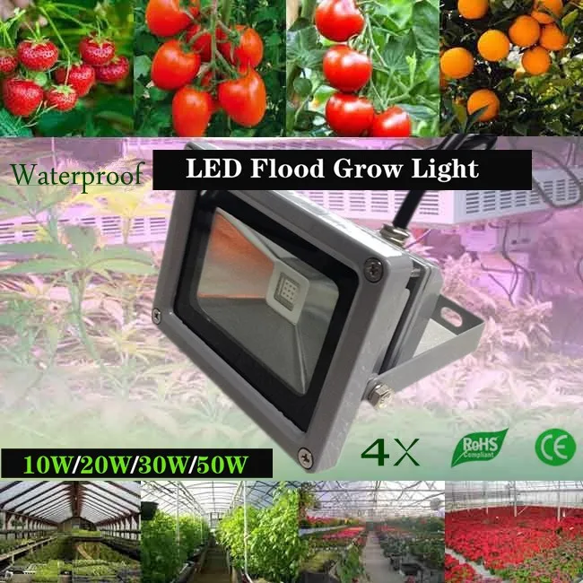 

4pcs Water Proof LED Grow Lights 10W / 20W / 30W / 50W Hydroponic Plant flowers vegatables plant growing lamp Super bright