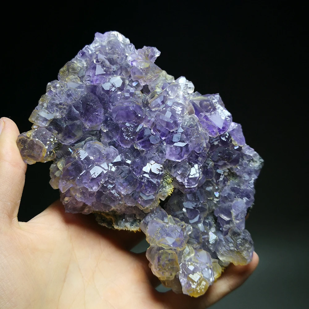 

860g NATURAL Stones and Minerals purple Fluorite White quartz crystal RARE ORE UNIQUE SPECIMENS Fujian CHINA B830