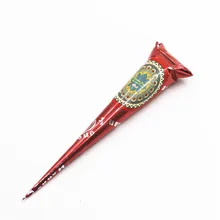 Красно-цветная татуировочная паста хны конусы крем для тела краска для рисования водонепроницаемый художественный временный индийский для росписи хной