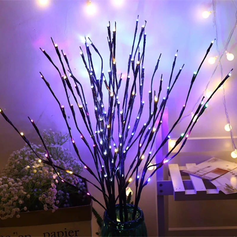 

LED Wicker branch Lanterns Room Decor Desktop night light Decor Party Luminous Decor Anniversary Candlelight Dinner Decoration
