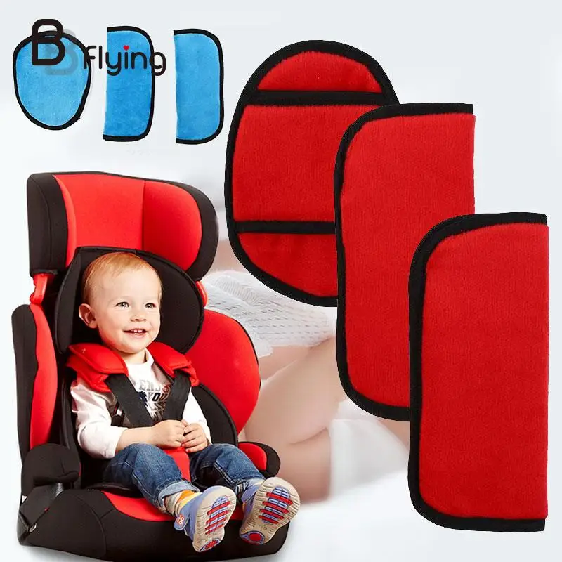 3 шт. защита детского сиденья плечевой ремень детская коляска защищает сиденье защита промежности автомобиля ремень безопасности красный
