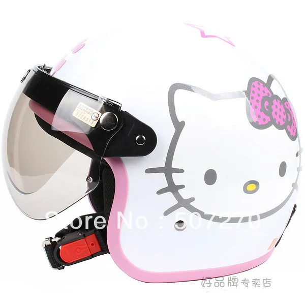 E.53 3/4 Taiwan " EVO " ABS Motorbike Casco Motorcycle ''Hello Kitty