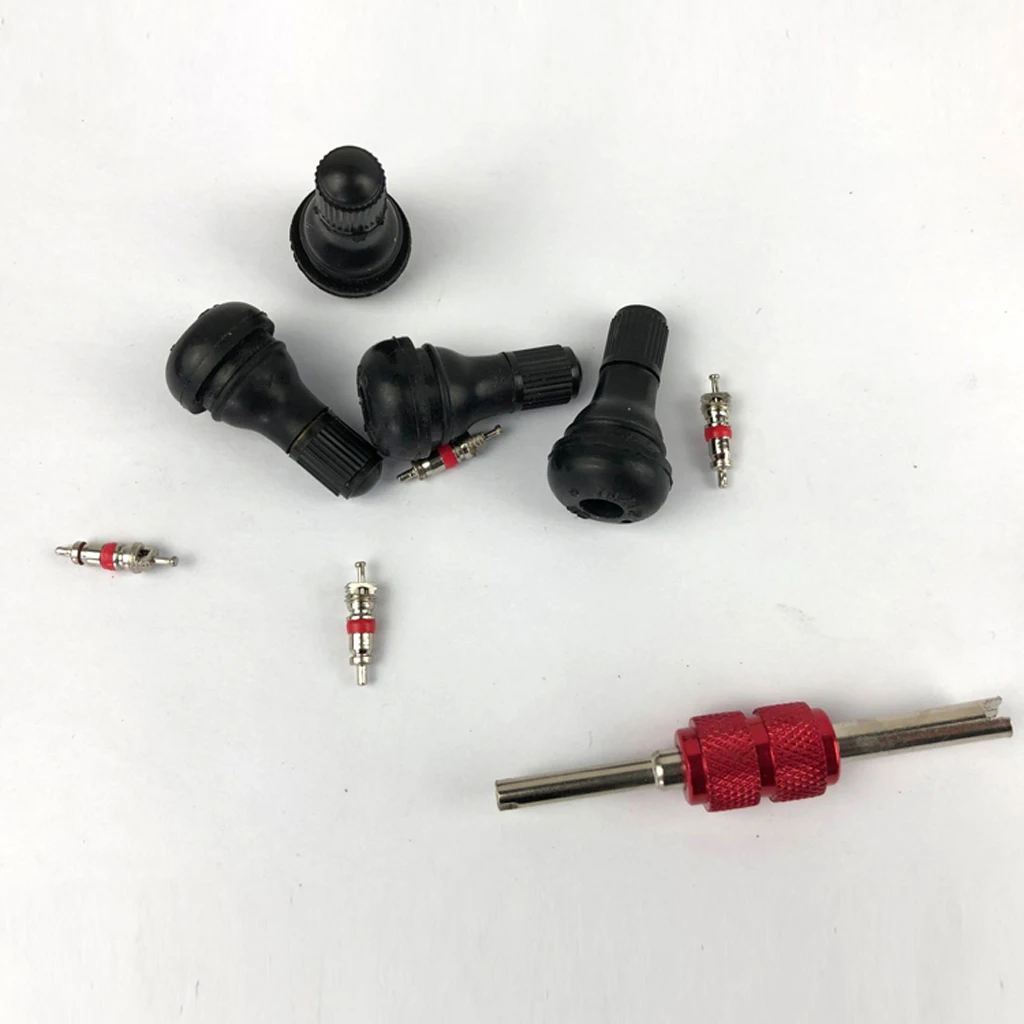 1 Set TR412 Snap-in Valve Tire Valve Stem Tool Remover Installation Kit For 0.453' Valve Stem Motorcycle ATV Vehicles Truck Etc 