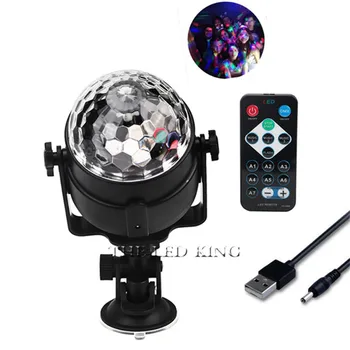 

IR Remote Magic Rotating Stage Light USB 5V Music control colorful LED Lights gala party effect light disco bar dj light