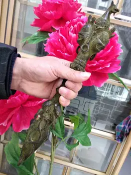 

Vintage Tibertan Buddhistisch Tibet Bronze Buddhist Phurpa Talisman Phurba Kapala Vajra Dorje DIAMOND MACE