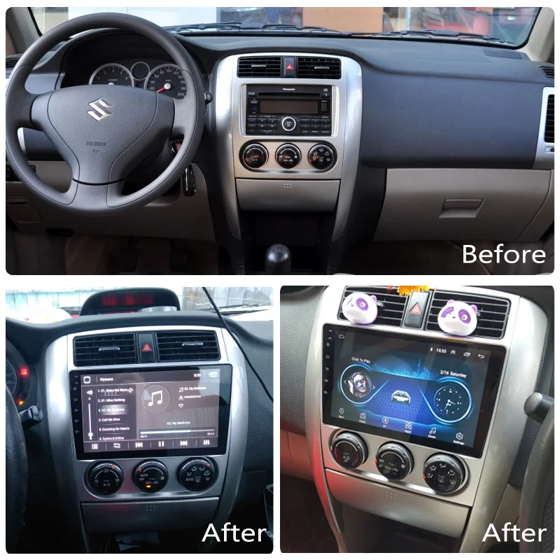 Discount Android 8.1 full touch screen  2.5D 9 Inch  for Suzuki LIANA 2006 2007 2008 2009 2010 2011 2012 2013 car gps radio navigation 3