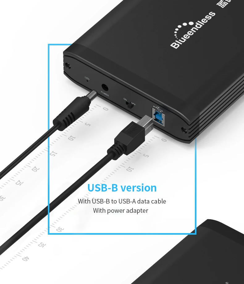 hdd ssd cases suit 3.5'' 2.5'' Type C  USB A usb 3.0 to sata hard disk caddy aluminum hard disc enclosure with 12V 2A AC power hdd case  (15)