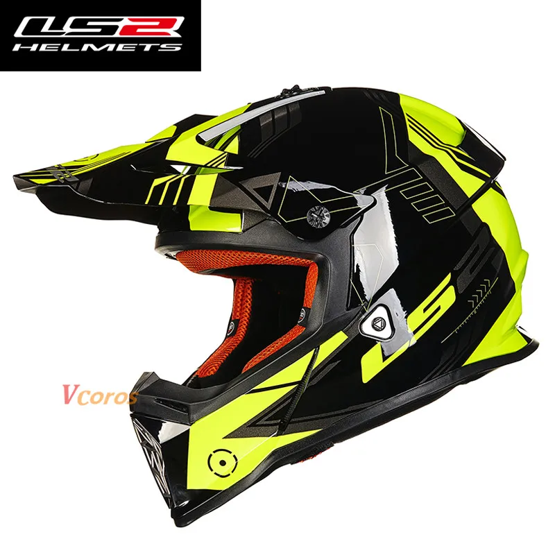 LS2 MX437 atv dirtbike cross moto rcycle шлем moto cross racing внедорожный Мото шлем, одобренный ECE capacste casco