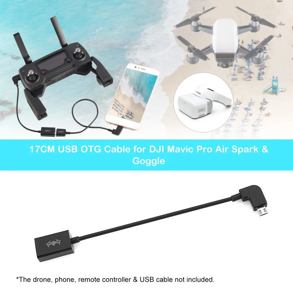17 см USB OTG адаптер USB OTG кабель для dji Mavic Pro Air Spark Радиоуправляемый fpv-дрон пульт дистанционного управления и Goggle dji spark otg кабель