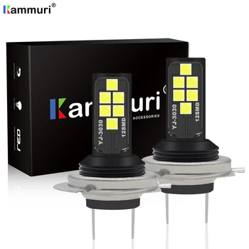 

KAMMURI H7 LED Bulb Super Bright 12SMD Car led fog lights lamp cars daytime running lights DRL White Amber LED 12V 24V Auto Lamp