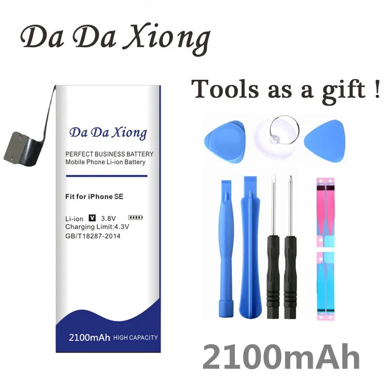 

2019 Da Da Xiong 2100mAh For Apple iPhone SE Battery High Capacity Phone Battery +Free Tools