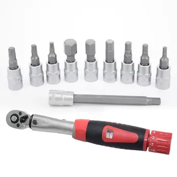 

1/4" 2-24Nm Adjustable Bike Torque Wrench Set Bicycle Repair Tool Kit Manual Ratchet Spanner