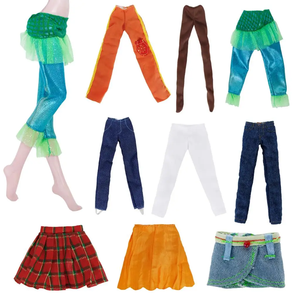 

5 Pcs High Quality Doll Bottom for Monster High Doll 10'' Warehouse Mixed Style Clothes Pants Skirts Accessories Kids Toy