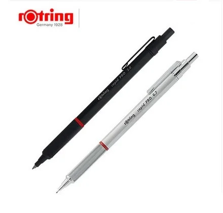 Механический карандаш Rotring Rapid Pro 0,5 мм/0,7 мм/2,0 мм металлический серебристый/черный держатель ручки автоматический карандаш для рисования