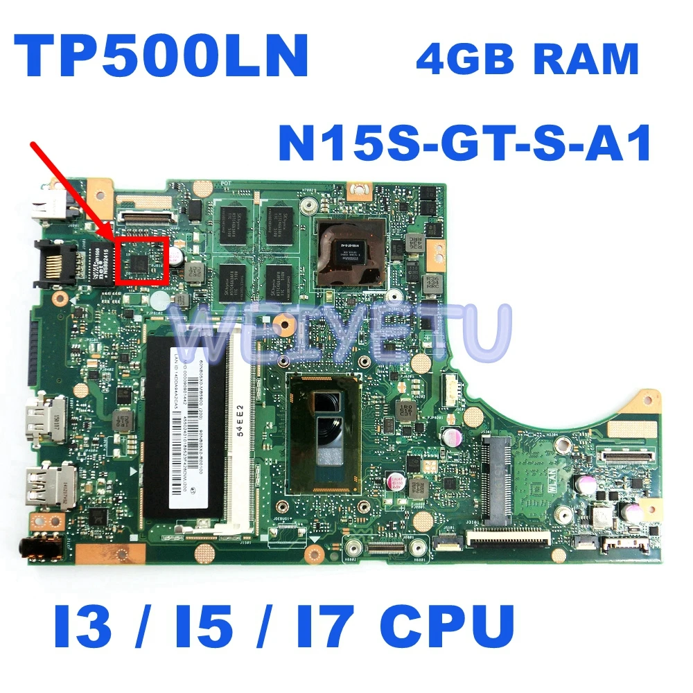 

TP500LN I3 /I5 /I7 CPU Motherboard REV2.0 For ASUS TP500L TP500LN TP500LD Laptop motherboard Mainboard 100%Tested free shipping