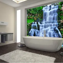 Большие 3D наклейки на стену, водопады, душ, ванна, художественная Настенная роспись, наклейки для пола, креативный дизайн для домашнего декора