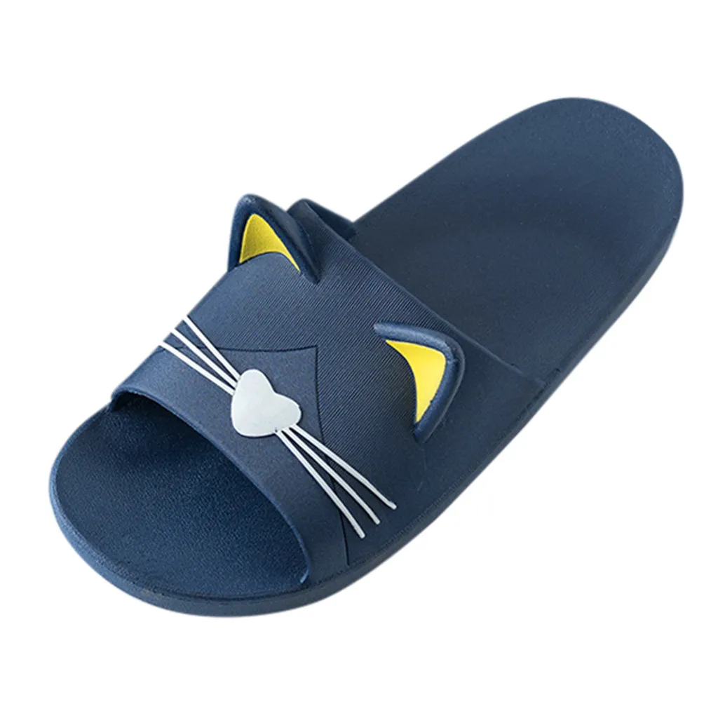 

SAGACE Men Home Indoors Slippers Cartoon Cat Floor Beach Couples Family Slides Designer Soft Slip-on Cartoon Animation Shoes