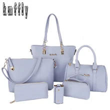 Sac à Principales Bolsas de Cuero de Las Mujeres de Lujo 6 Unids/set Tote Organizador de Bolsos de Diseño de Alta Calidad Bolsos Ocasionales de Las Señoras Bolso de Hombro
