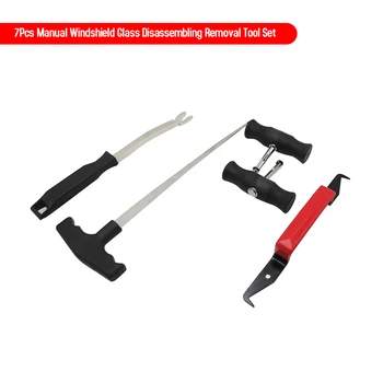 

7Pcs Auto Windshield Disassembly Tool Kit Car Nonslip Auto Wire Handles Broach Group Manual Glass Disassembling Removal Tool Set