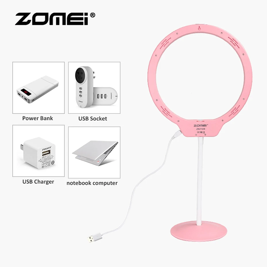  ZoMei 10 inch Ring Light 26cm LED Dimmable Camera Photography Lamp Portable Mini Desktop Video Ligh - 33038120375