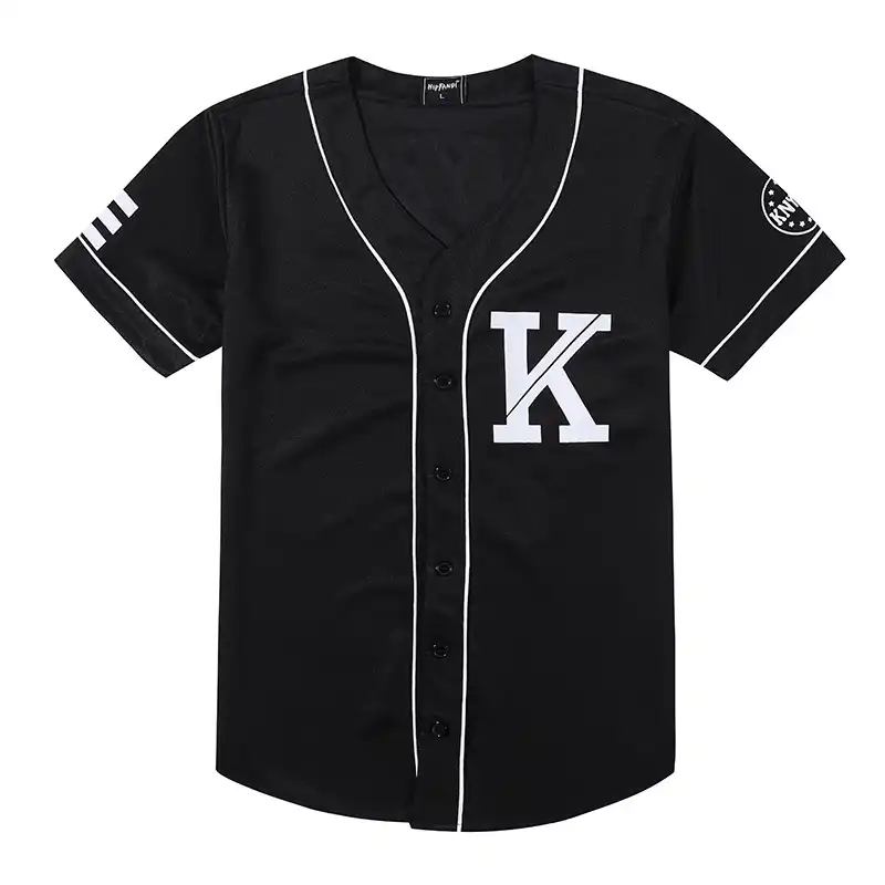 black baseball jersey mens