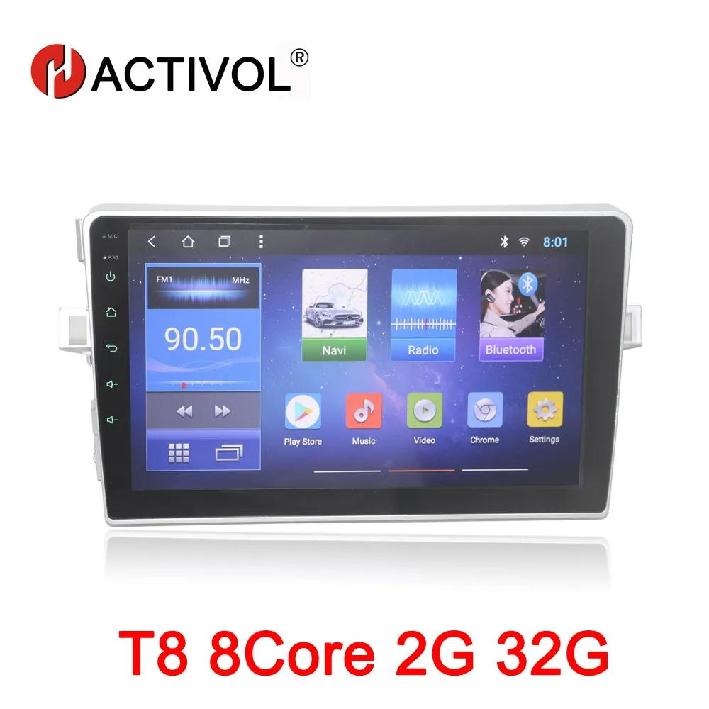 

HACTIVOL 9" Octa Core 2G RAM 32G Car dvd gps navigation for Toyota Verso E'Z Android 8.1 car radio stereo wifi map SWC