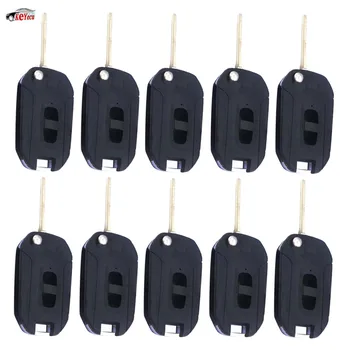 

KEYECU 10 Pcs/lot New Uncut Folding Flip Remote Control Key Shell Case Fob 2 Button for Chevrolet Captiva