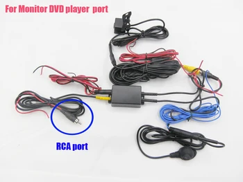 

3 in 1 car rear view backup parking camera CCD HD + Car right view camera + 2 camera system video box