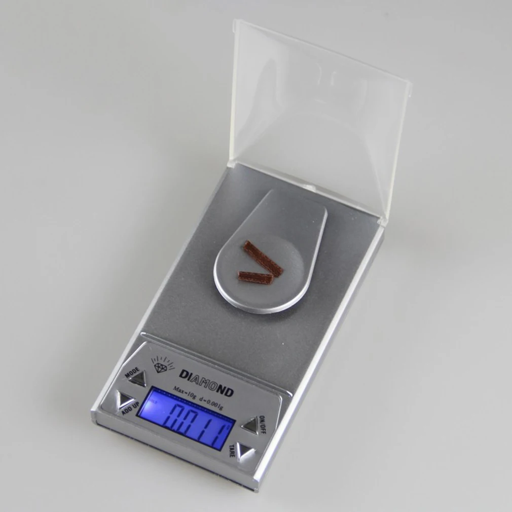 Высокая точность компактный и портативный эксперимент 50 г 0,001 г ЖК цифровой ювелирные весы лаборатория Золотая трава весовой вес