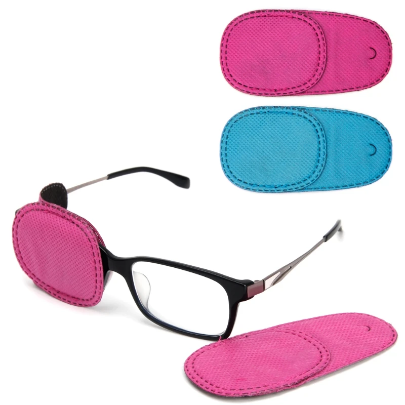 

HUAMIANLI 6pcs Amblyopia Eye Patches Non-Woven Fabrics Children Kids for Treating Strabismus Glasses Kit New Fashion