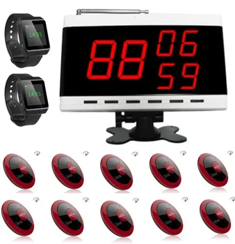 

Free shipping! Wireless pager service, waiter call bell, 2keys call button,watch pager, 1 screen display, restaurant call buzzer