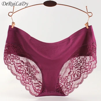 

DeRuiLaDy Fashion Women Seamless Panties Lace Stitching Underwear Women Comfort Sexy Panties Soft Lingerie Briefs Panties