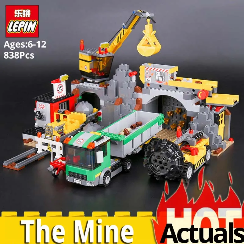 

LEPIN city 02071 The Mine Set Assemblage Compatible Legoings City Series 4204 Building Blocks Bricks Educational Toy Gift 838PCS