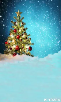 

Beautiful Christmas Tree Theme Thin Vinyl Photo Backdrops For Photography Studio Snow Background