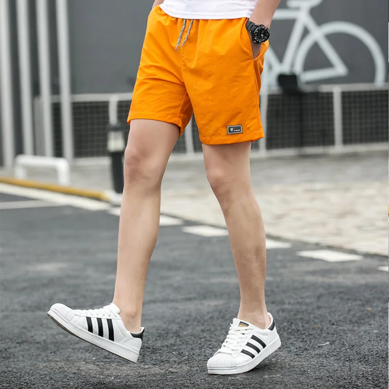 

2019 Men's Knee Length Quick Drying Jogger Board Shorts Casual Mens Breathable Shorts Male Elastic Waist Running Beach Shorts