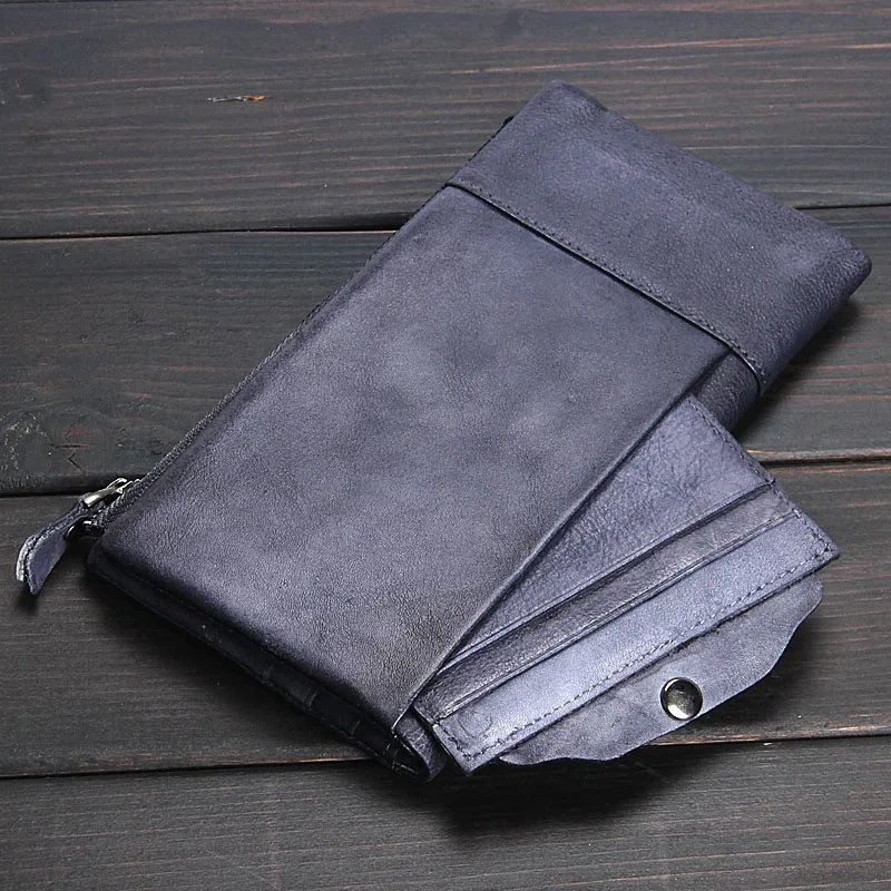 Bit Langen Handmade Absatz Von Bjyl karte Männer 1 Erste Hand Tasche Weiche Leder Damen Brieftasche Multi 2 Schicht Retro xAnxIzFwfS