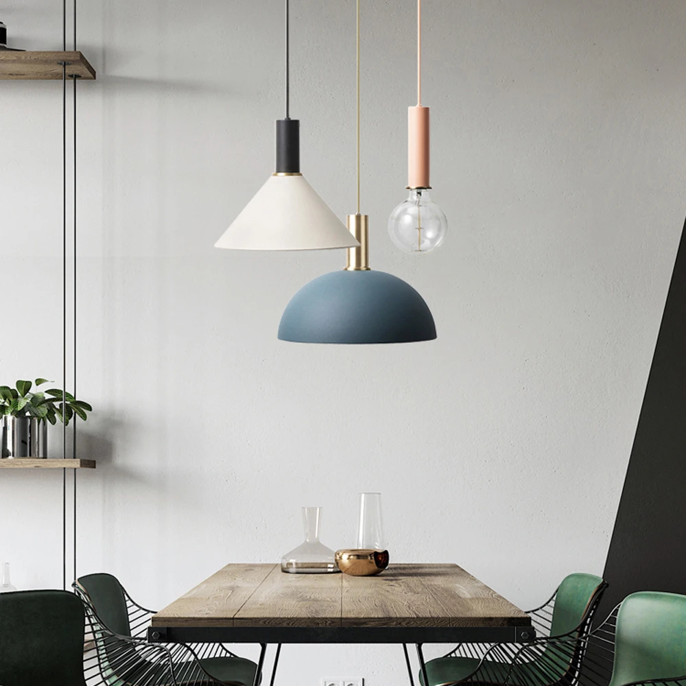 Modren простые подвесные светильники DIY скандинавские E27 подвесные светильники для ресторана бара гостиной прикроватные светильники
