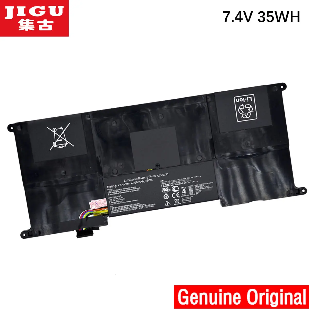 JIGU C23 UX21 C22 Оригинальный аккумулятор для ноутбука Asus Ultrabook ZENBOOK UX21A UX21E 7 4 V 4800MAH