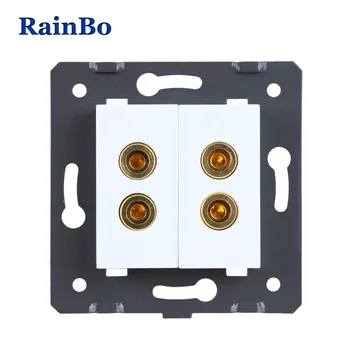 

RainBo 2Speaker socket-Plastic Materials-DIY Accessory-Function Key-For wall-Speaker socket-EU Standard-socket A82SOW/B