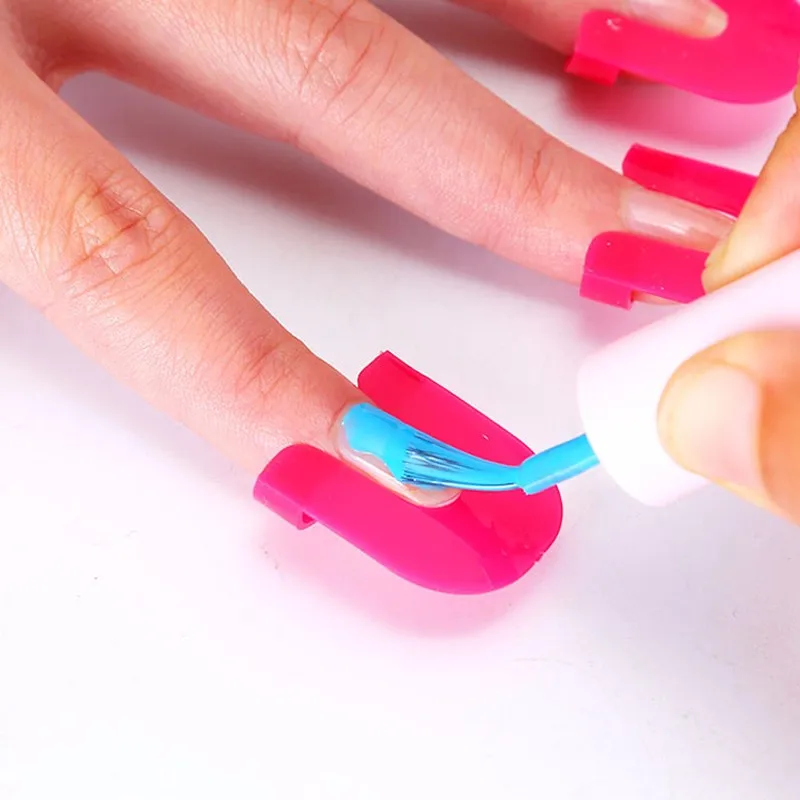 26 Шт. 1 Компл./Pro Маникюр Finger Nail Art Дизайн Корпуса Советы Обложка Польский Щит Протектор Инструмент для французского маникюра